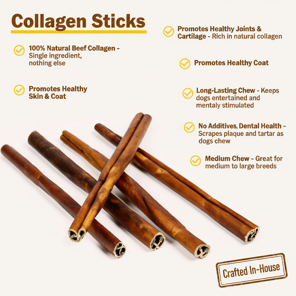 Delicious & Nutritious Collagen Sticks Dog Treats - 25 Count