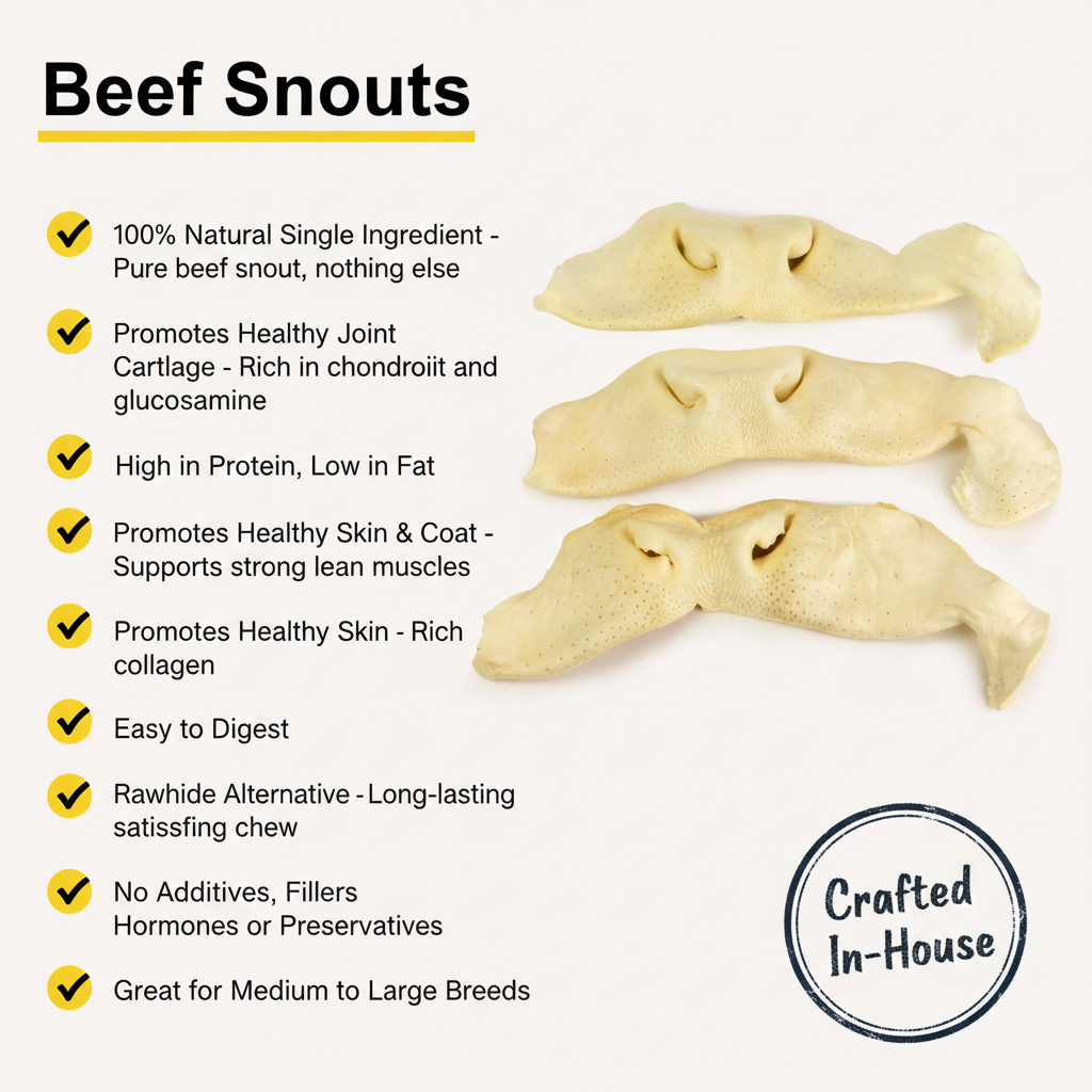 Beef Snouts Dog Treats - The Ultimate Chewy Delight Your Dog Will Love