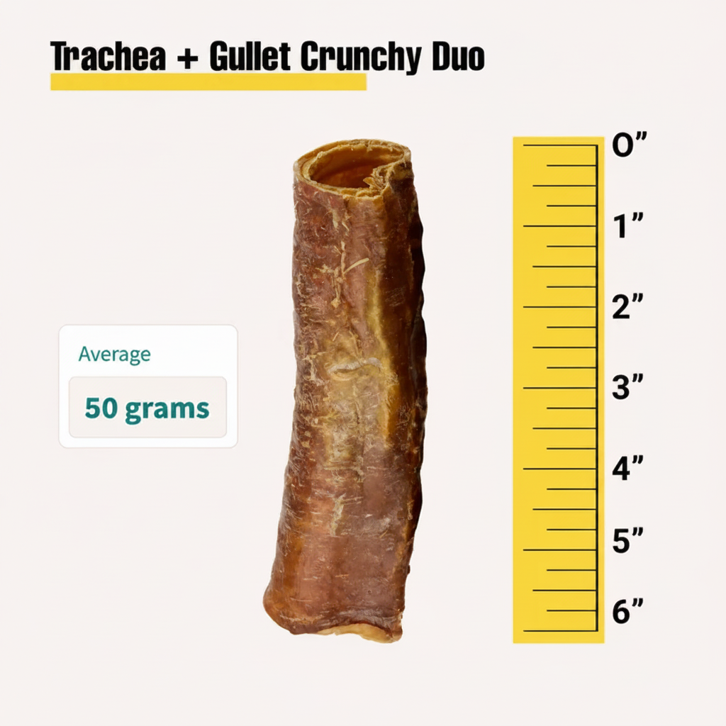 Crunchy Dog Treats for Joint Health – Trachea and Gullet Crunchy Duo Dog Treats 2ct