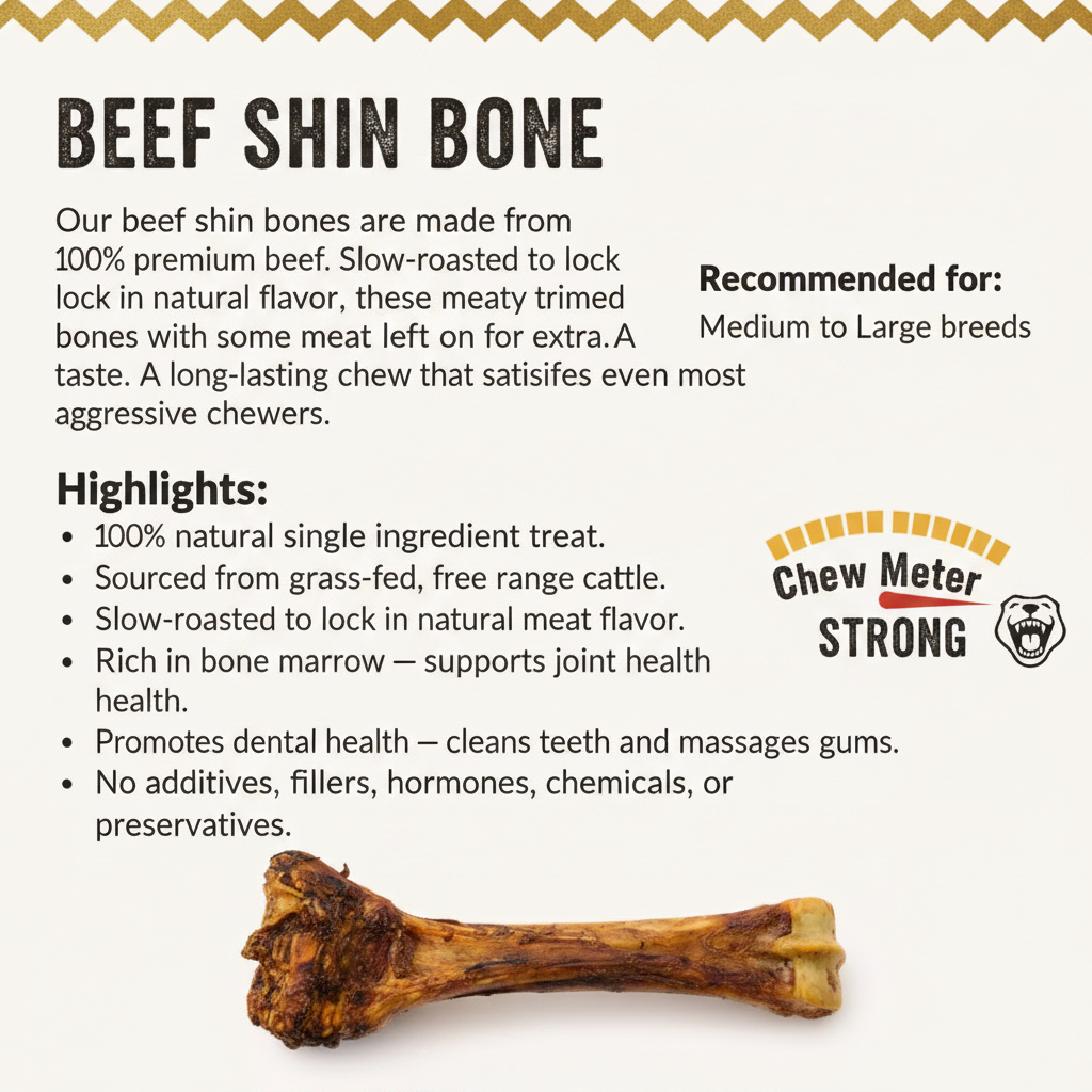 Beef Shin Bone Dog Treats - Irresistible Chew for Your Furry Friend