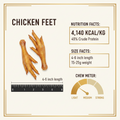 Bag of natural chicken feet dog treats for healthy pups