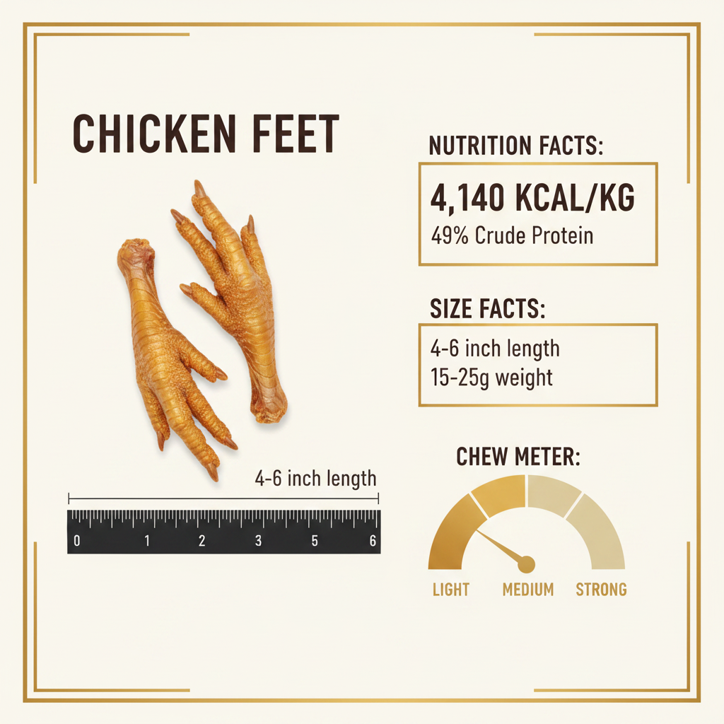 Bag of natural chicken feet dog treats for healthy pups