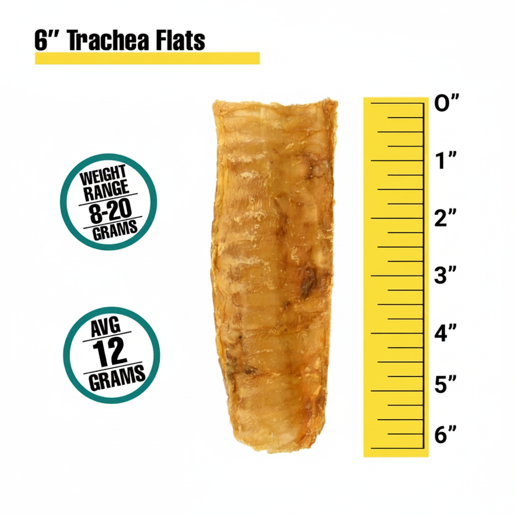 Delicious Trachea Flats Dog Treats - 25ct for Healthy Joints & Happy Dogs