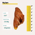 Talis Treat natural pig ear dog treats, 6 count bag