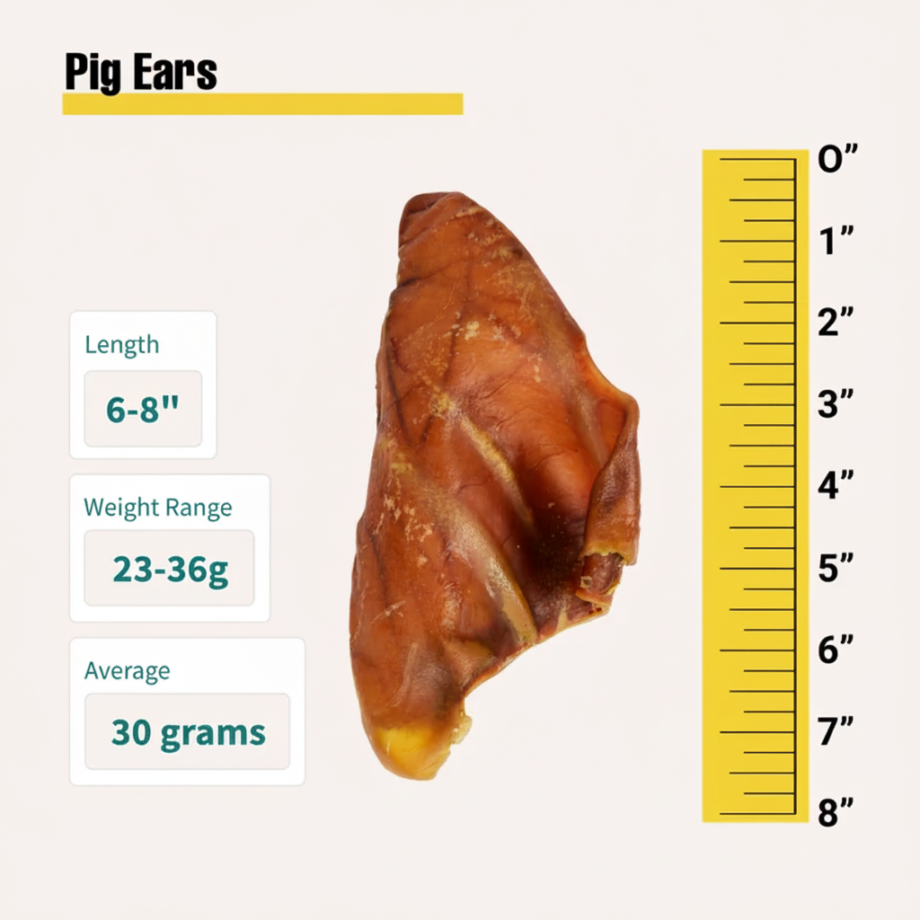 Talis Treat natural pig ear dog treats, 6 count bag