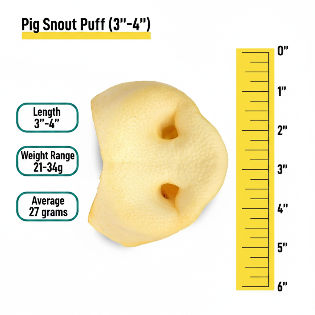 Talis Treat Pig Snout Puffs dog treats, natural chews.