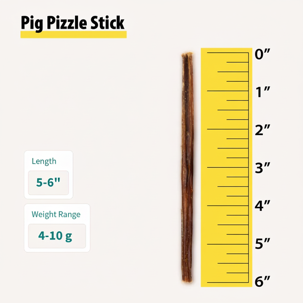 Natural pig pizzle dog chew treat