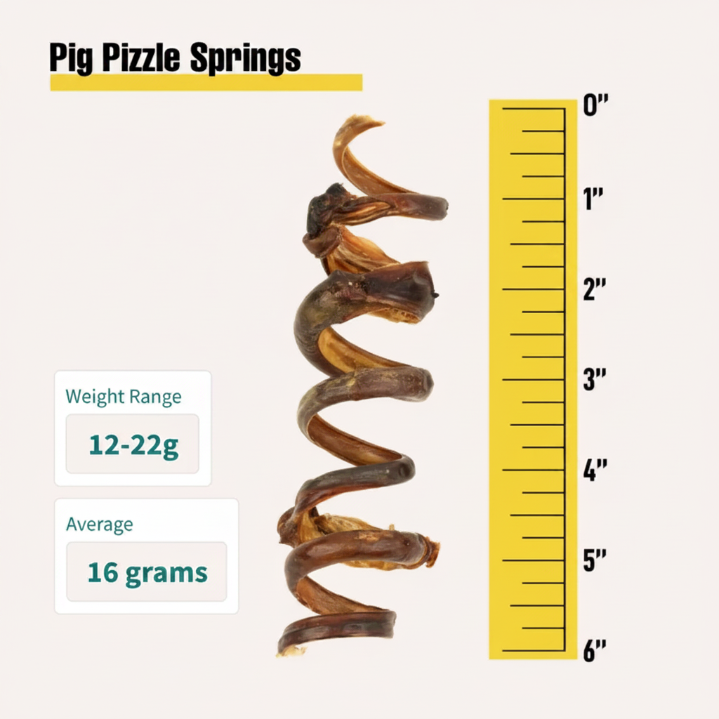 Natural Pork Dog Treats - Talis Treat Pig Pizzle Springs (40 ct)