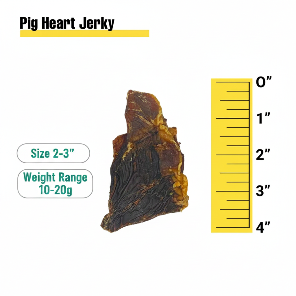 Pig Heart Jerky Dog Treats - 100% Pure Air-Dried Treats for Happy, Healthy Dogs