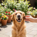 Chicken and carrot dog treats in packaging, for healthy snacking.